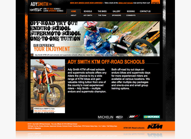 Ady Smith off-road schools ktm motorcycling