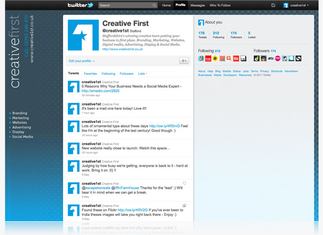 creative first creative1st twitter profile social media reputation management