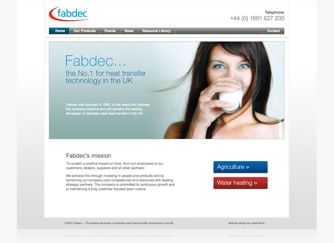 Fabdec corporate website design hosting micro sites mini sites drupal CMS