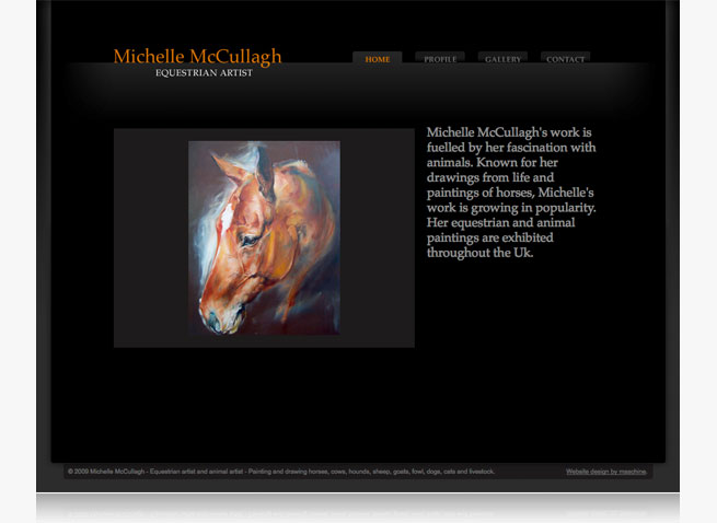 Michelle McCullagh website Equestrian artist and animal artist fine art artists