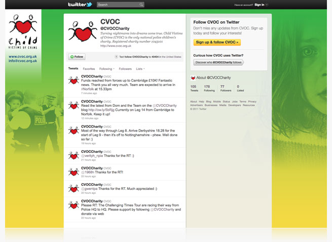 cvoc twitter page design and management